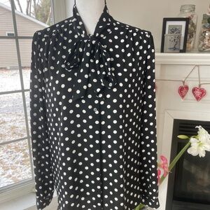 J Crew Dot Shirt with Tie